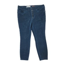 Anthropologie Pilcro High Rise Skinny Corduroy Pants Womens Size 32 Teal