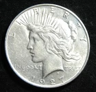1927 d Silver Peace Dollar