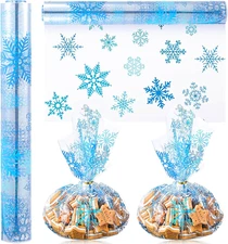 Snowflake Cellophane Wrap Roll Christmas Snowflake Cellophane Wrap Winter Chr...