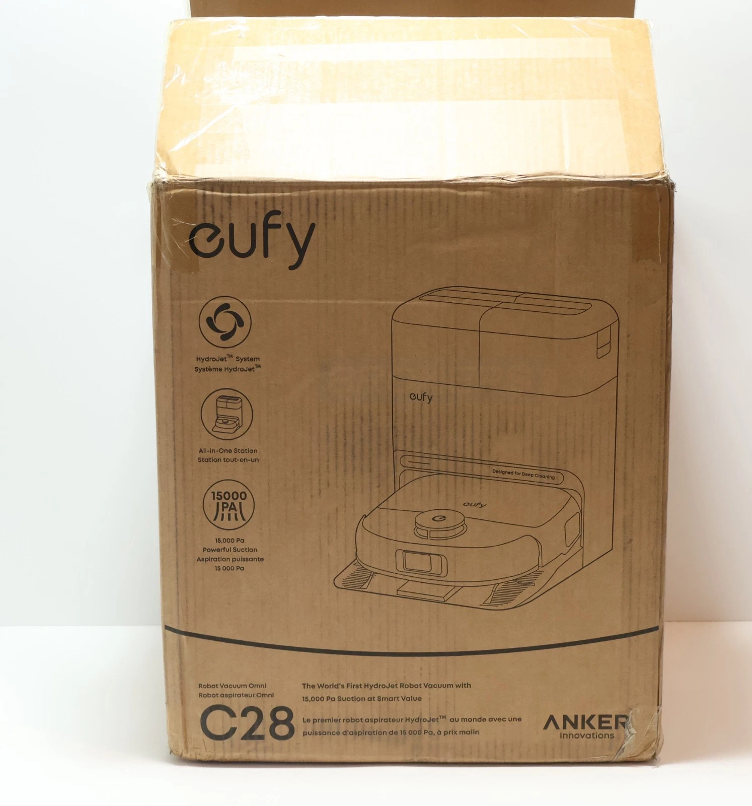 Eufy Omni C28 Robot Vacuum with Self-Cleaning Roller Mop