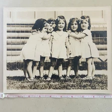 1937 Original 8"x10" photo photograph Dionne Quintuplets Quints NEA Service 1937