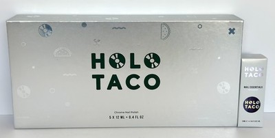 NIB Holo Taco One-Coat Chrome Collection Limited Edition Box + Polishes QD Base