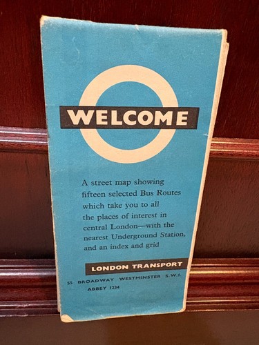 1960's London Transport Welcome Street Maps Bus Routes Underground - Ephemera