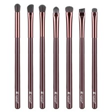 7 PCS Professional Eye Makeup Brush Set Wood Handle Eyeshadow Eyeliner