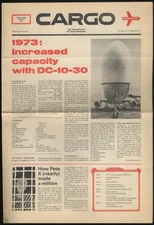 Swissair CARGO Newspaper 11 1972 DC-10-30 Geneva Zurich  LD-3 Containers