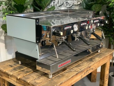 LA MARZOCCO LINEA CLASSIC 3 GROUP BLUE GREY ESPRESSO COFFEE MACHINE CUSTOM CAFE
