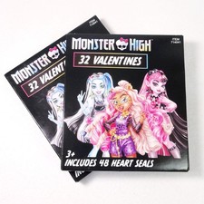 Monster High Valentines Day Cards New Factory Sealed 2 Boxes 64 Cards