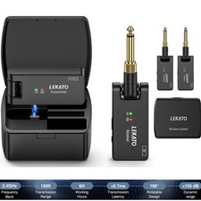 LEKATO 2.4GHz Wireless Transmitter Receiver Guitar System w/Charging Box US