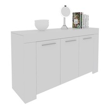 Credenza 3 ante madia moderna mobile soggiorno cucina 144 x 80 x 42 cm bianco