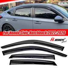 For 2022-2025 Honda Civic Hatchback FL2 FL5 Mugen Style Window Visors Rain Guard