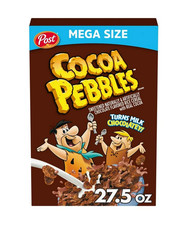 Post Cocoa PEBBLES Cereal, Chocolatey Kids Cereal, Gluten Free, Crunchy 27.5 oz