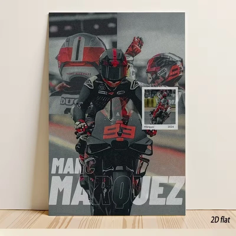 Retro Modern Marc Marquez #93 Bike Poster Motorcycle Racing Lover Gift