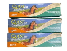 3x Quest Moxidectin Horse Dewormer Early Grazing Season For Horses Exp. 07/ 25