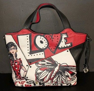 Brighton Fashionista Love Caryn Small Leather Tote - Tom Clancy - Crazy Quilt