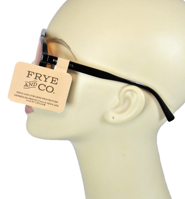Oversized Black Frame Sunglasses with Amber Lenses (frye and Co) Amber-blk.jpg?crop=center&  main image 4