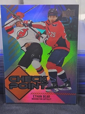 24-25 Upper Deck Ethan Bear Check Point     Washington Capitals 