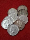Pickers Bag of x9 1964 P&D 90% Silver CIRC KENNEDY HALF DOLLAR'S        #MF-0684
