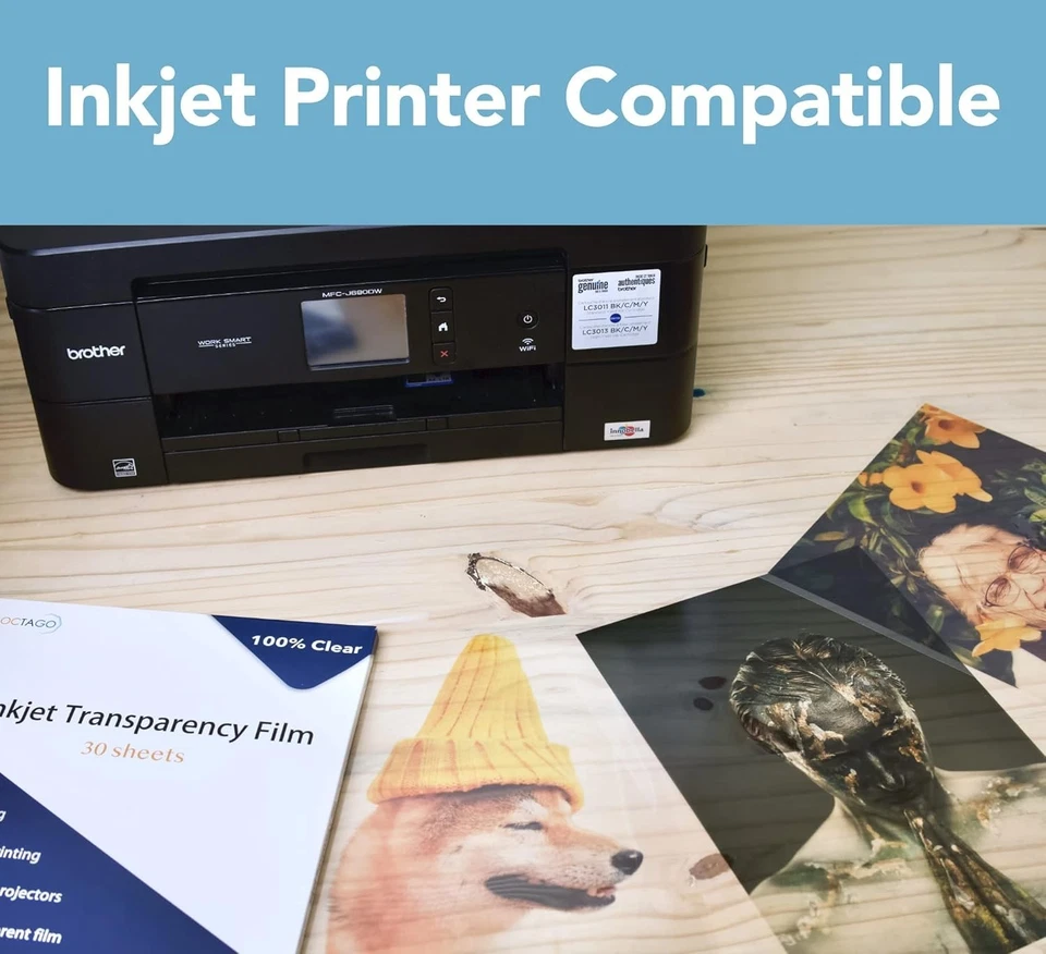 30 листов прозрачной пленки 8,5x11 дюймов - идеально подходит для скрапбукинга и печати - Изображение 4 из 4