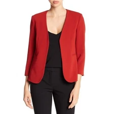 Theory Womens Size 4 Red Oak Lindrayia Admiral Jacket Blazer Made in USA