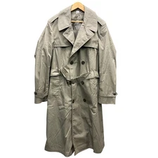 DSCP Valor Collection Trench Coat Men's Size 40L Khaki Double Breasted Belted