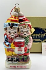 Polonaise Glass Ornament: Campbell's Kids Hugging Kurt Adler NIB 2000