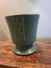 McCoy VESTA Line Matte Teal Green 6" Planter,  Mid Century Modern, RARE VINTAGE