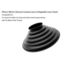 70mm-90mm Silicon Camera Lens Hood Universal Collapsible Lens Hood