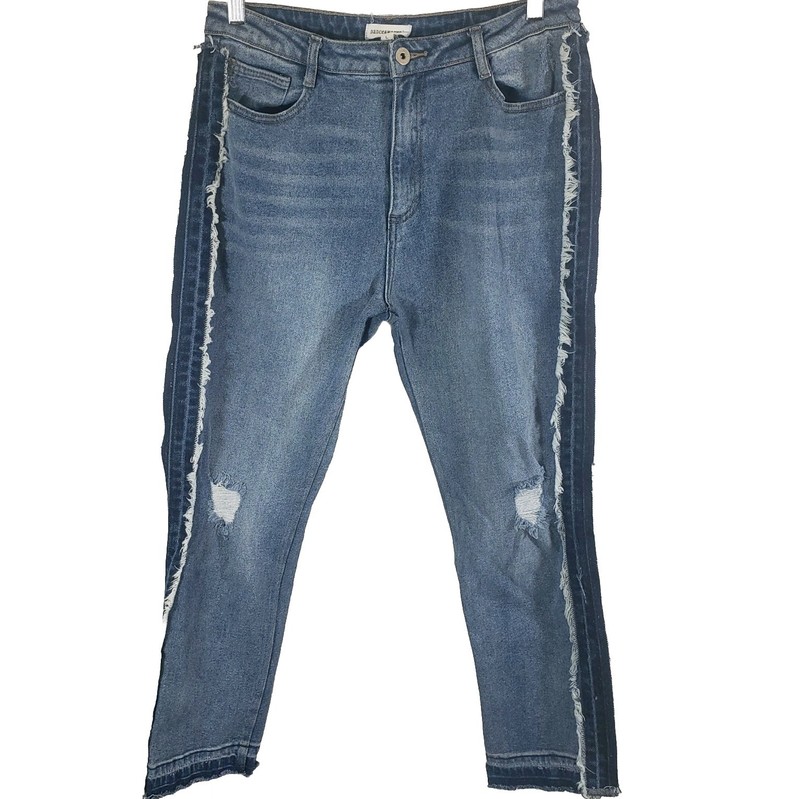 Dance & Marvel Distressed Raw Hem Jeans Size Large 