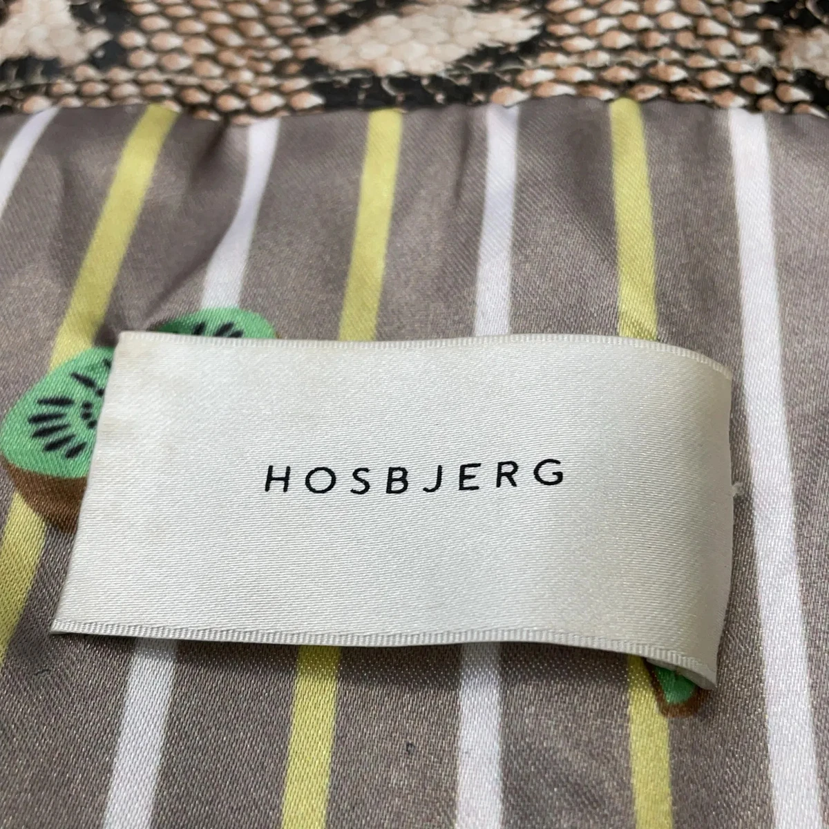 Hosbjerg, Wickelrock, Größe: S, Beige/Braun, Leder, Schlangenhaut, Damen #V59