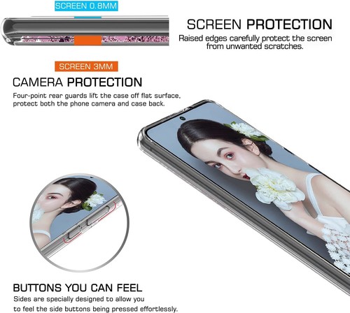 Case for Samsung Galaxy A82 5G A72 4G/5G Glitter Bling Clear Phone Case Cover - Picture 15 of 36