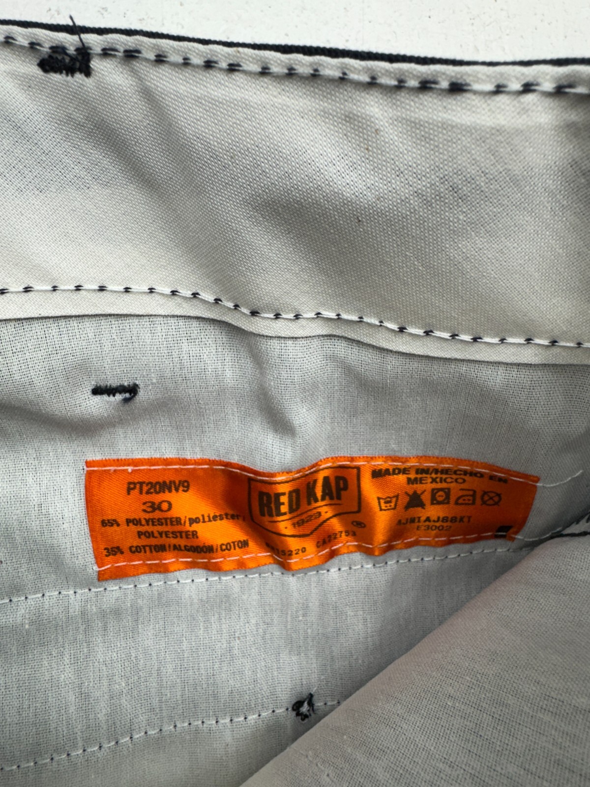 Red Kap Navy Blue Dura Straight Leg Chino Work Pants Mens Size 30x32