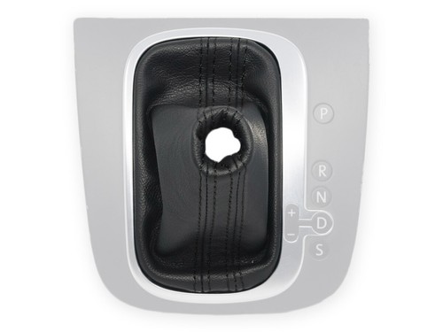 FOR VW GOLF V MK5 automatic GTI GTD R32 GEAR BOOT GAITER LEATHER s.BLACK + FRAME - Picture 4 of 6