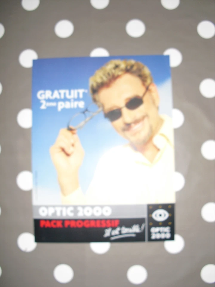 JOHNNY HALLYDAY Optic 2000 Flyers Publicité advertising - Photo 1/1