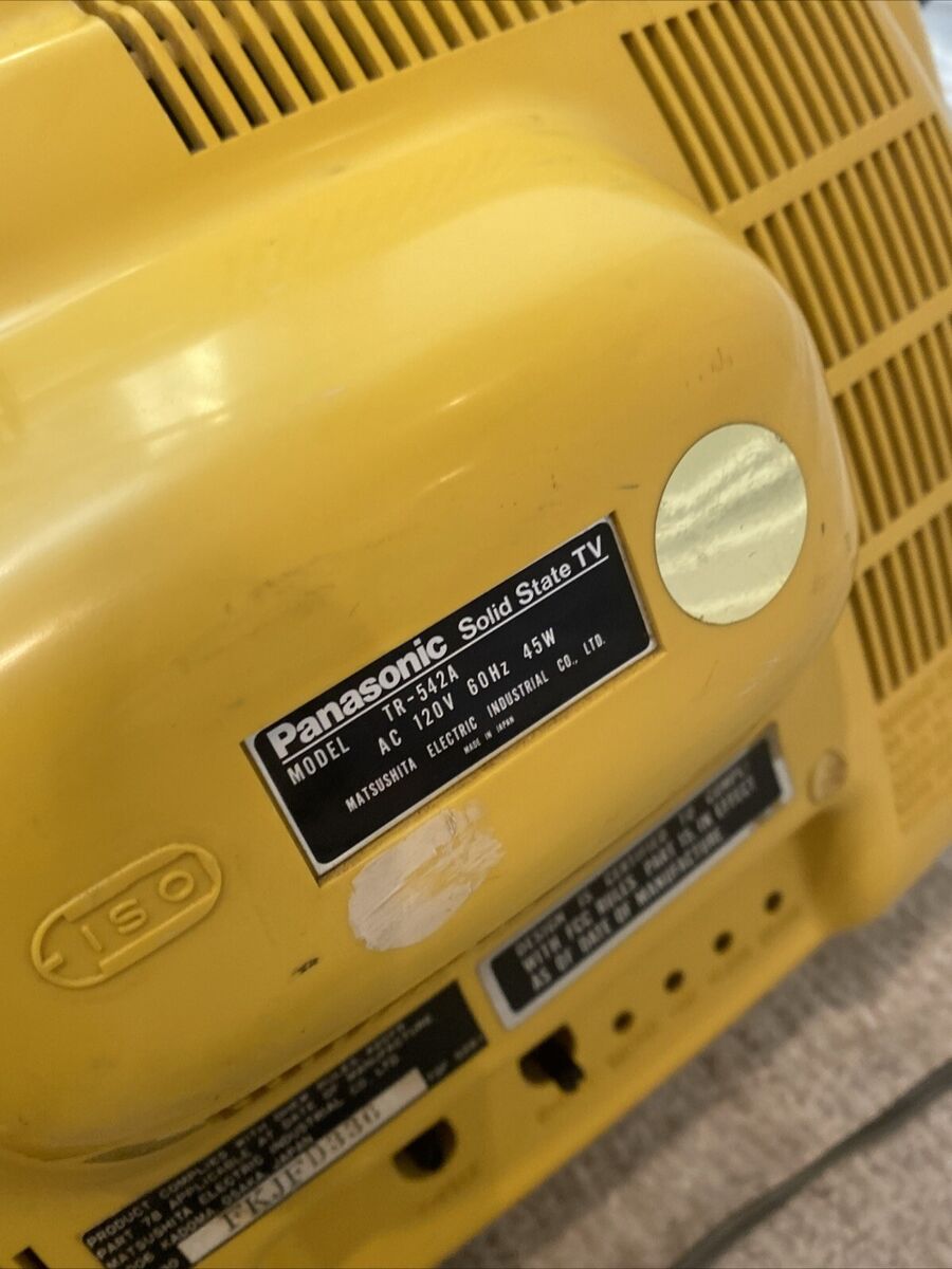 Vintage Panasonic IC Solid State TR-542A Yellow Portable TV, Tested (Read) | eBay Vintage Panasonic IC Solid State TR-542A Yellow Portable TV, Tested (Read) | eBay