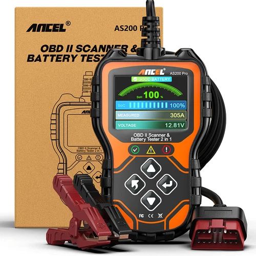 ANCEL AS200 PRO 2 en 1 Motor Comprobar OBD2 Lector de Código + 24V 12V Probador de Batería de Coche - Imagen 1 de 17