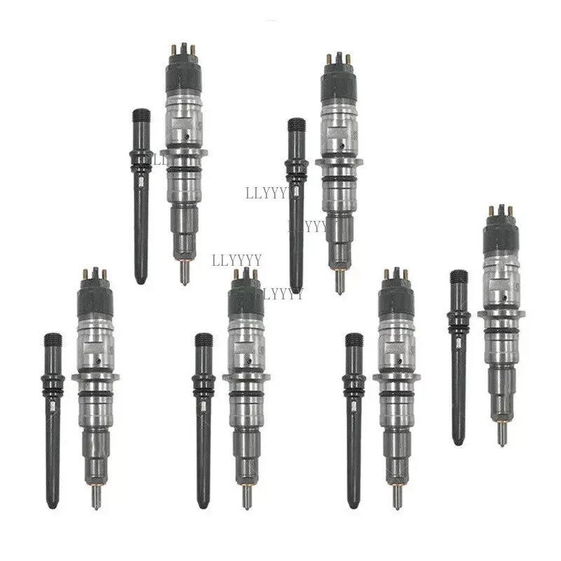6x Inyectores de combustible diésel con tubo para Ram 2500 3500 Cummins 2011 2012 6,7 L Foto 3 de 4