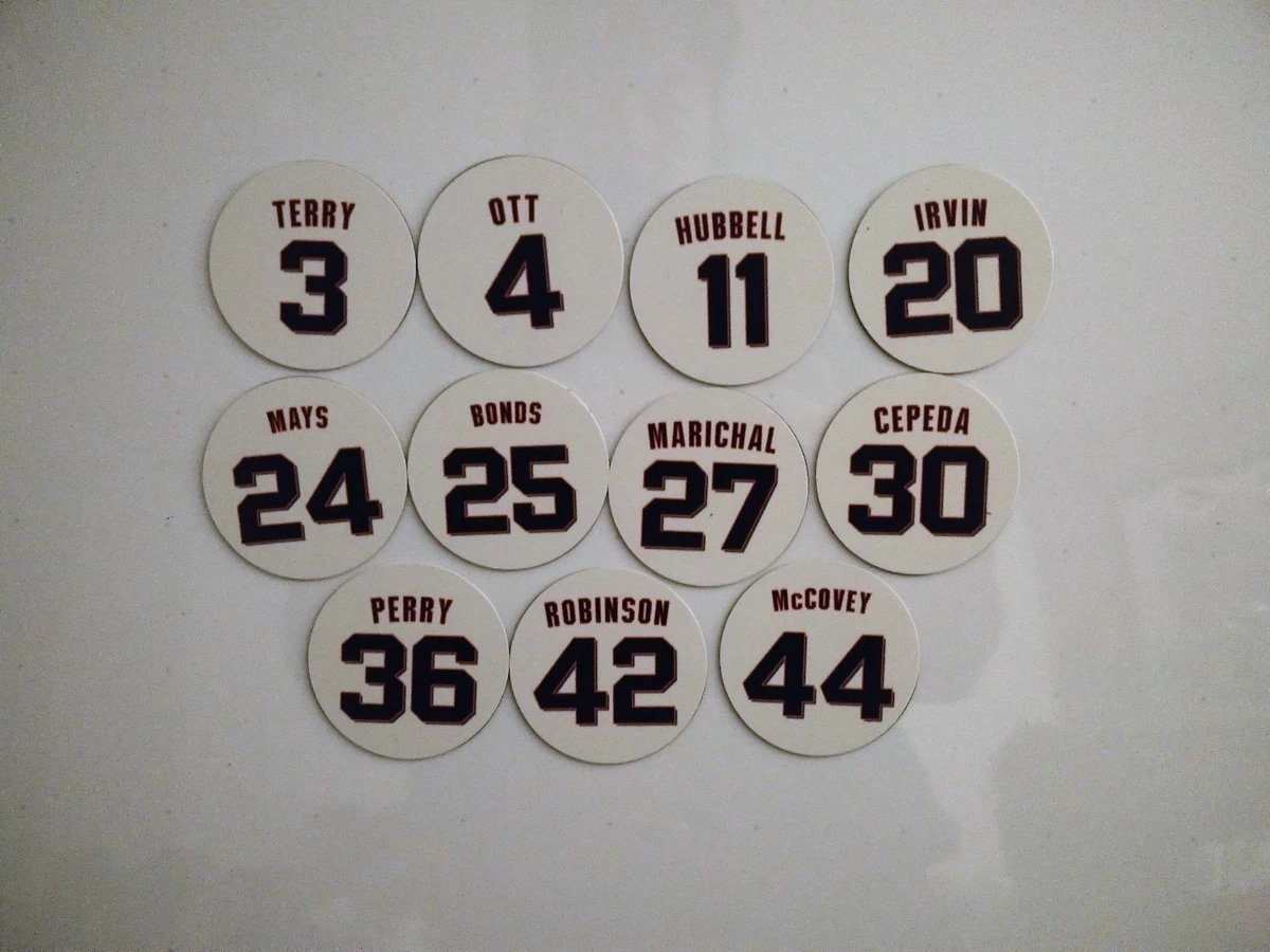 San Francisco Giants Retired Jerseys Fridge Magnets - Pick Any Retired  Number