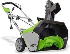 BRAND NEW GreenWorks 13 Amp 20-inch Corded Electric Snow Blower w/ LED Lights