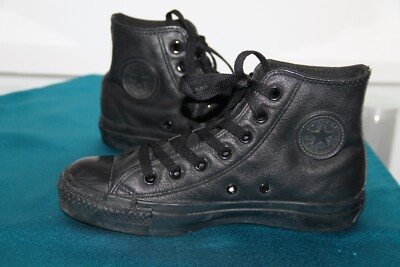 Schöne Converse Baskets Aus Leder Schwarz   EU 36, Sehr Guter Zustand