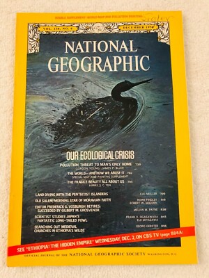 National Geographic December 1970 Ecological Pollution Winston-Salem North Carol
