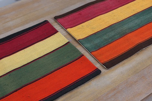 Kilim Pillow Cover SET of 2 pcs 19.69" x 32.87" FREE Fast Shipment 12908 - Picture 6 of 12