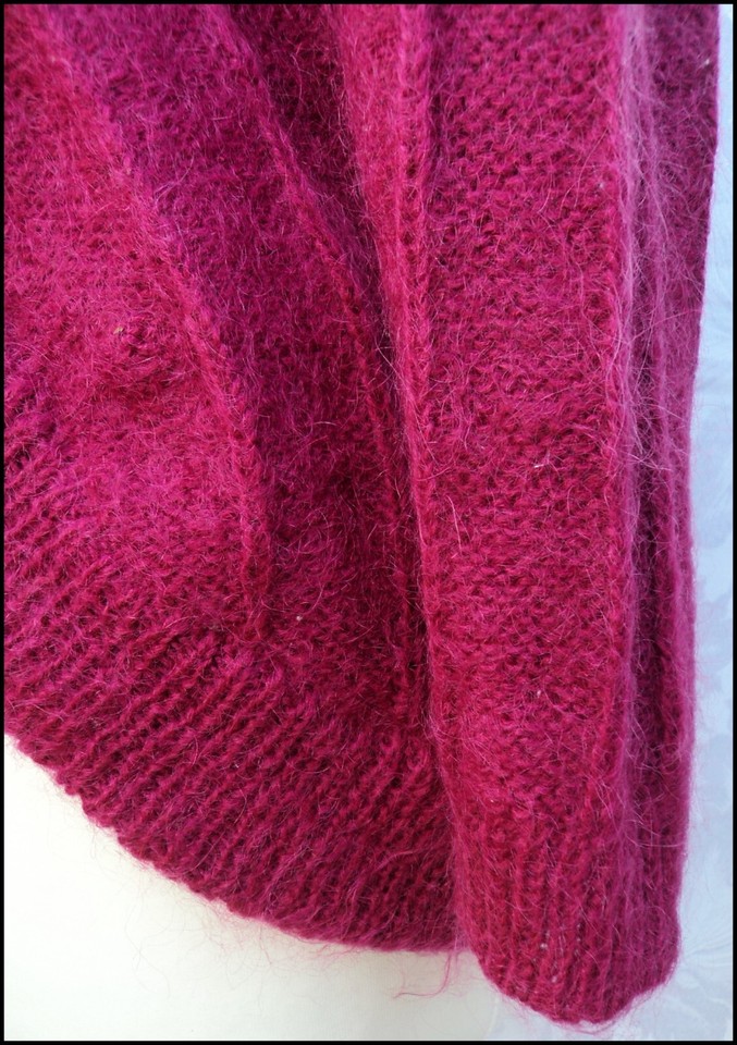 Vintage 1980s cardigan LITTLEWOODS fuschia mohair blend cardi fits size