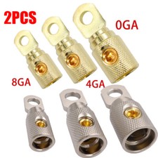 2x Car Power Wire Coupler Terminal Butt Connector 1/0 4 8 AWG Joiner Screw Ring