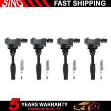 4pcs Ignition Coil & Spark Plugs UF680 for Cadillac ATS CT6 CTS Chevrolet Camaro