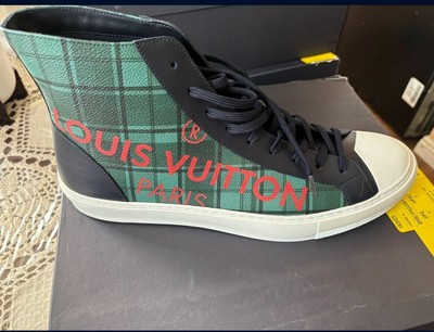 Louis Vuitton Tattoo Sneaker Boot Damier Tartan Green