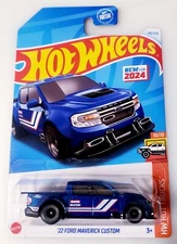 2024 Hot Wheels Blue '22 Ford Maverick Custom 196/250 HW Hot Trucks 10/10