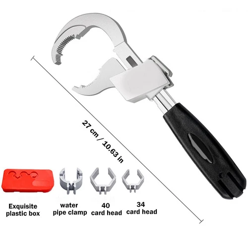 4 in1 Multifunction Adjustable Double-ended Wrench Water Pipe Hand Tool with Box - Picture 11 of 12