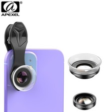 APEXEL 2In1 Clip-On 12X Macro Lens With 24X Super Macro Lens For iPhone Android