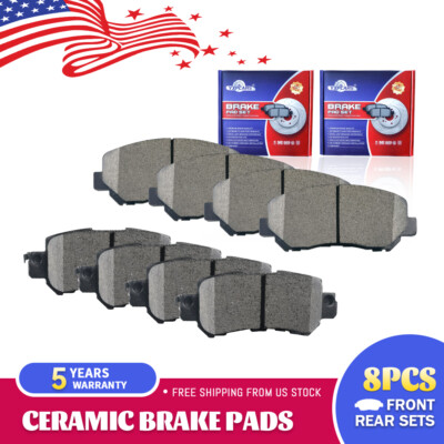 Front and Rear Ceramic Disc Brake Pads For 2013 2014 2015 Mazda CX-5