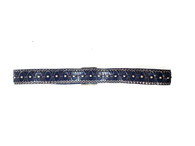 HTC Hollywood Trading Co Black Brown Belt Threaded Design Sz 34